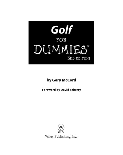 Golf For Dummies