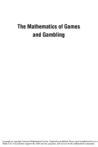 The Mathematics of Games and Gambling