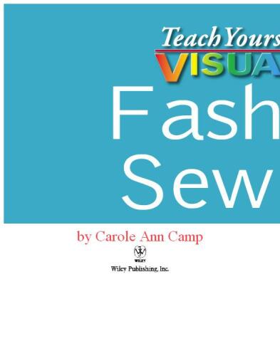 Teach Yourself Visually Fashion Sewing