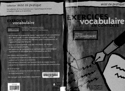 Exercices de vocabulaire en contexte. Niveau intermédiaire