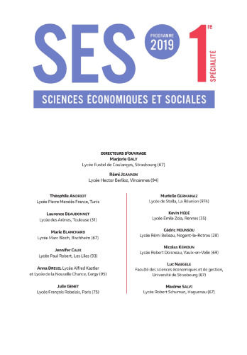 SES 1ère - Livre élève - Ed. 2019