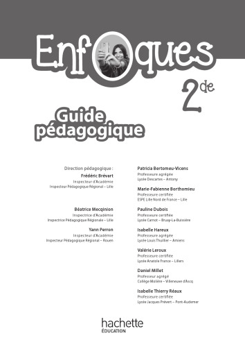ENFOQUES - Espagnol 2de - Livre du professeur - Ed. 2015