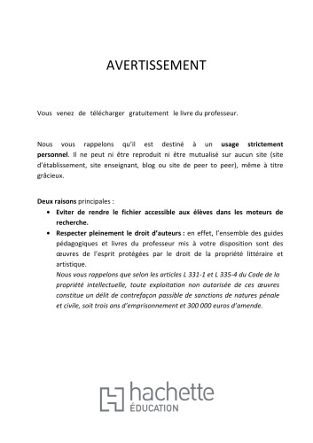 Mission Plumes cycle 4 4e - Livre du professeur - Ed. 2022