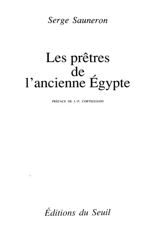 Les Prêtres de l'ancienne Egypte