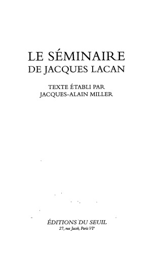 Le Séminaire, Livre XVI : D'un autre à l'autre