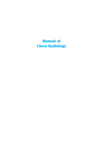 Manual of Chest Radiology