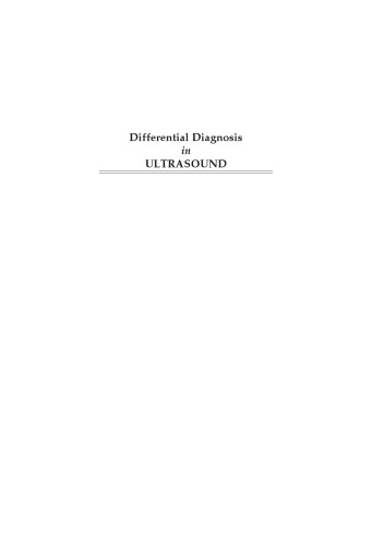 Differential Diagnosis in Ultrasound