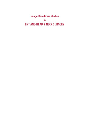 Image-Based Case Studies in ENT AND HEAD & NECK SURGERY