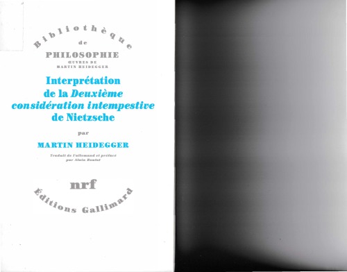 Interprétation de la Deuxième considération intempestive de Nietzsche
