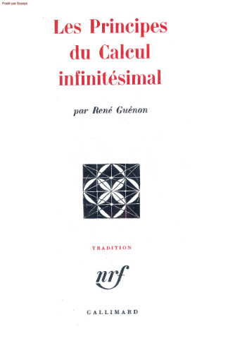 Les principes du calcul infinitesimal