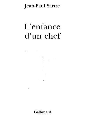 L'enfance d'un chef