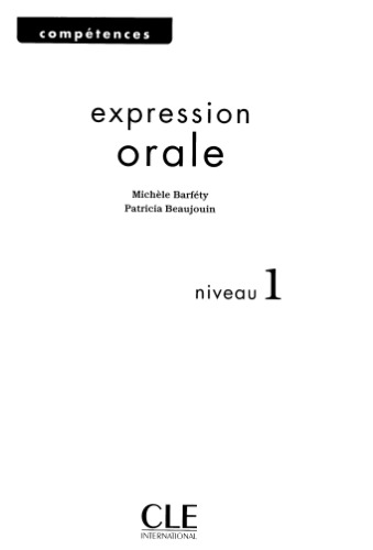 Expression orale : Niveau 1