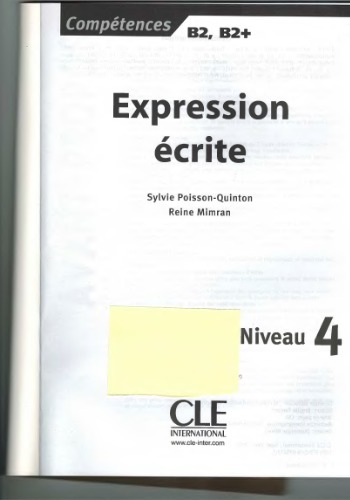 Expression écrite : Niveau 4 B2