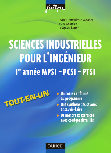 Sciences industrielles pour l'ingenieur 1e annee MPSI-PCSI-PTSI