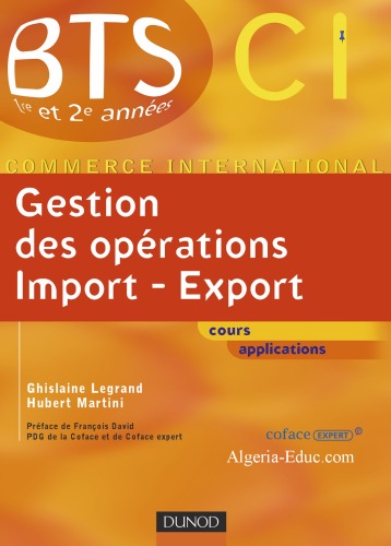 Gestion des opérations Import - Export