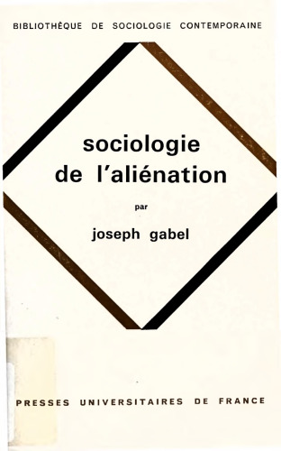 Sociologie de l'alienation
