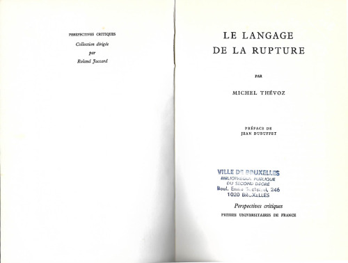 Le Langage de la rupture