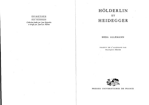 Hölderlin et Heidegger : recherche de la relation entre poésie et pensée