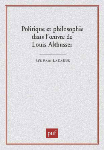 Politique et philosophie dals l'œuvre de Louis Althusser