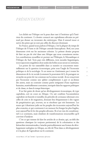Capitalismes africains