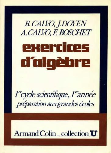 Exercises d'algebre 1re annee