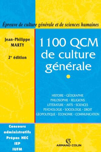 1100 QCM de culture générale : Catégories A et B