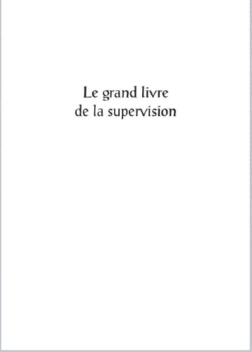 Le grand livre de la supervision