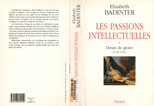 Les Passions intellectuelles: Volonté de pouvoir (1762-1778)