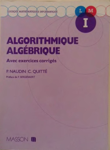 Algorithmique algebrique avec exercices corriges