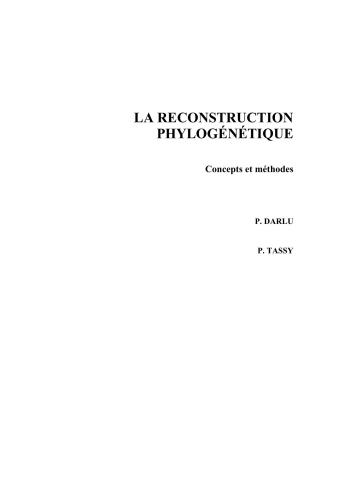 Reconstruction phylogénétique : Concepts et méthodes