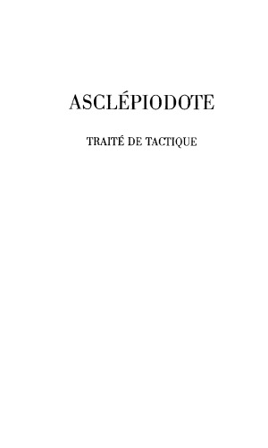 Asclépiodote: Traité de tactique