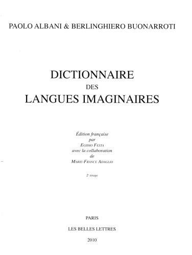 Dictionnaire des langues imaginaires