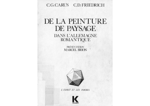 De la Peinture de paysage ds l'Allemagne