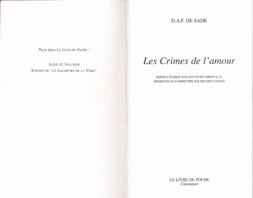 Les crimes de l'amour