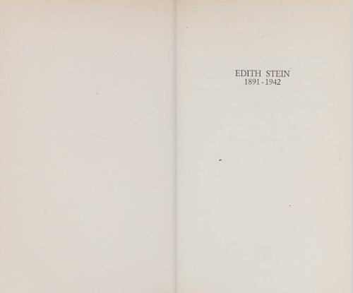 Edith Stein (1891-1942)