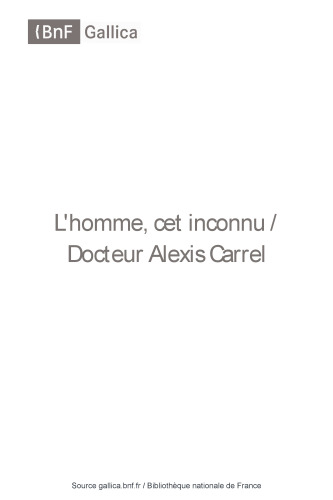L'Homme cet inconnu