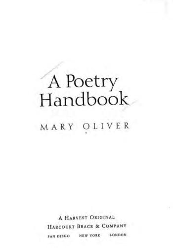 A Poetry Handbook