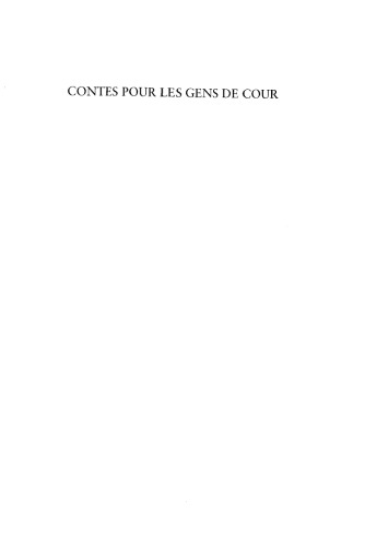 Contes pour les gens de cour