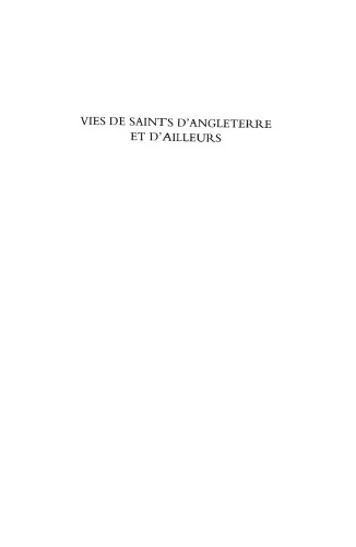 VIES DE SAINTS D'ANGLETERRE ET D'AILLEURS