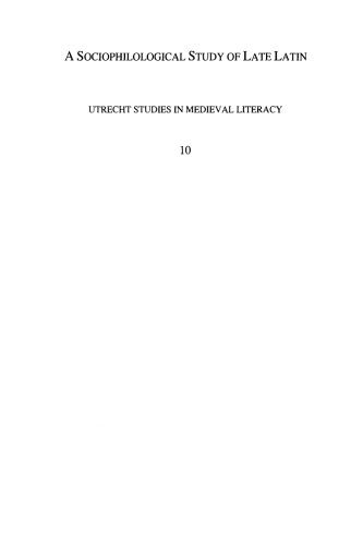 A Sociophilological Study of Late Latin