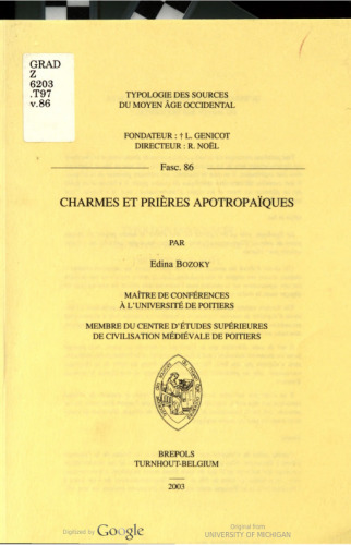 Charmes et prières apotropaïques