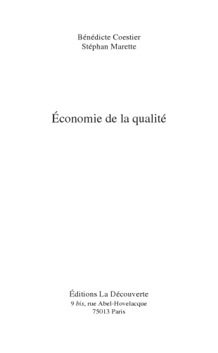 Économie de la qualité