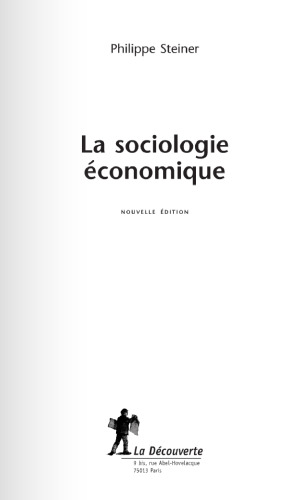 La sociologie économique