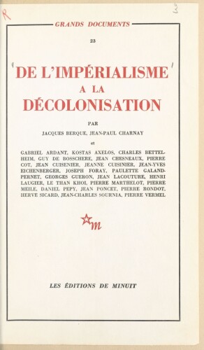 De l'impérialisme à la décolonisation