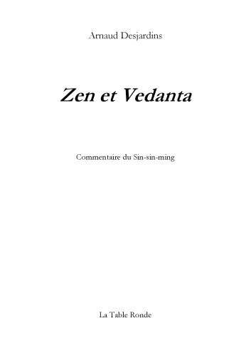 Zen et Vedanta FRENCH