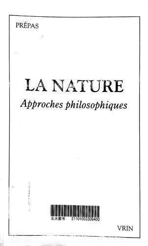 La nature. approches philosophiques