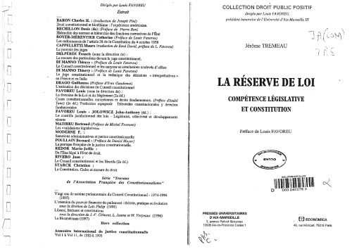 La réserve de loi