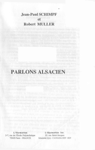 Parlons alsacien