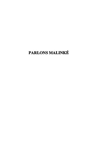 Parlons malinke