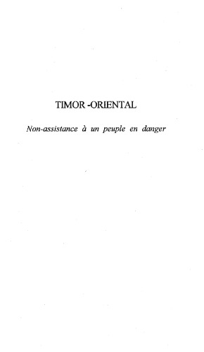 Timor-Oriental : non-assistance à un peuple en danger